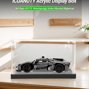 Display case for LEGO Koenigsegg Jesko Absolut Hypercar 42173 - ICUANUTY