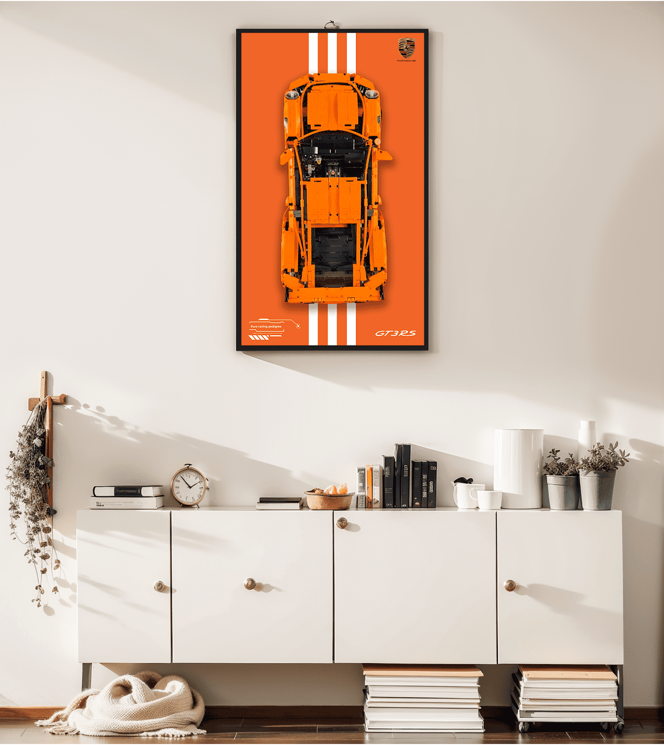 Display Wallboard for LEGO Technic 42056 CAR Porsche 911 GT3 RS ICUANUTY