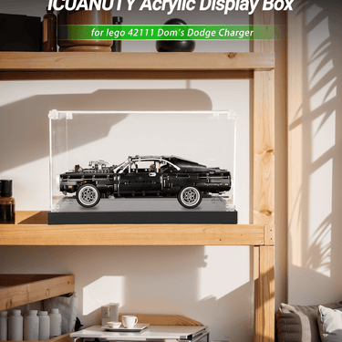 Display Case for Lego Dodge Charger Race Car 42111 - ICUANUTY