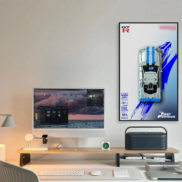 إطار عرض جداري فخم متوافق مع ليغو® تكنيك™ 42210 سكاي لاين جي تي-آر (R34)