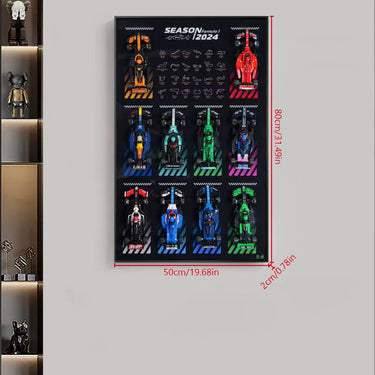 Display wall frame for LEGO Speed Champion series Full Collection - ICUANUTY