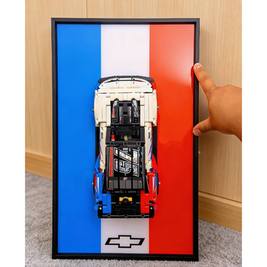 Wall-Mounted Display Frame Compatible with LEGO® Technic™ NASCAR® Next Gen Chevrolet Camaro ZL1 42153