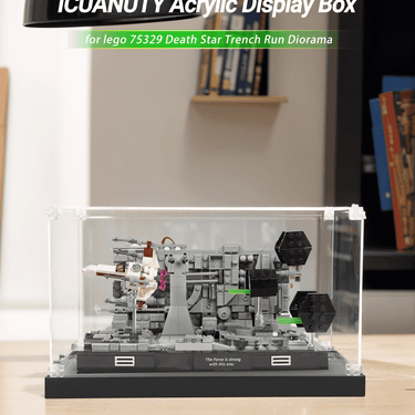 ICUANUTY-Display Case for Lego Star Wars Death Star Trench Run Diorama 75329/Death Star Trash Compactor Diorama 75339 - ICUANUTY