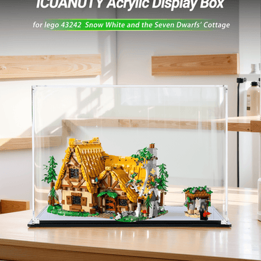 Display Case for LEGO Snow White and the Seven Dwarfs' Cottage 43242 - ICUANUTY