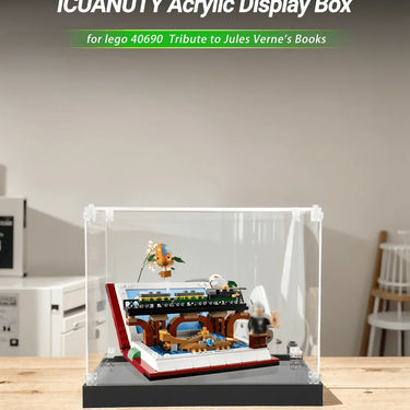 Display case for LEGO Tribute to Jules Verne's Books 40690 - ICUANUTY