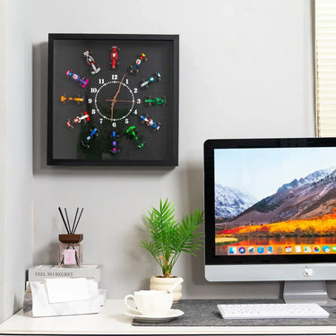 Display Frame for LEGO F1 Minifigures Wooden Clock 71049 - ICUANUTY