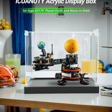Display case for LEGO Technic Planet Earth and Moon in Orbit 42179 - ICUANUTY
