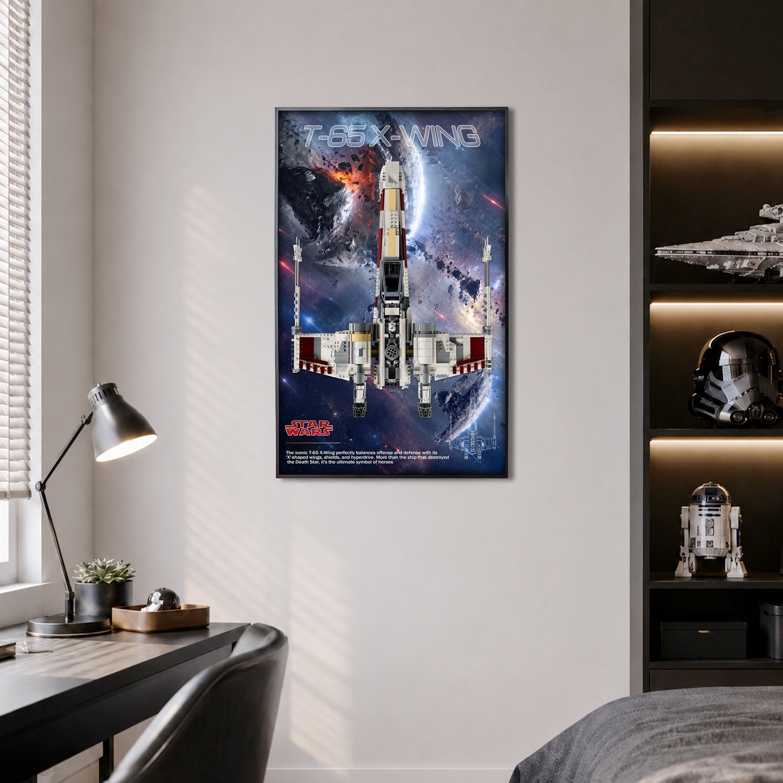 Wall Display Frame for LEGO® Star Wars™ X-Wing Starfighter™ 75355