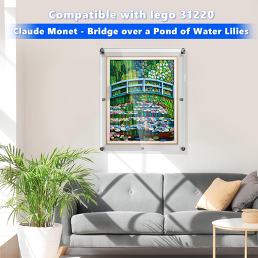 حافظة عرض متوافقة مع LEGO® Art كلاود مونيه – جسر فوق بركة زهر اللوتس 31220