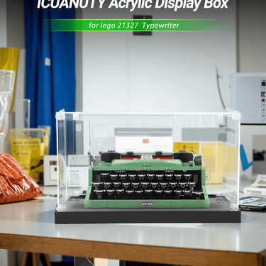 Display Case for LEGO Ideas Typewriter 21327 - ICUANUTY