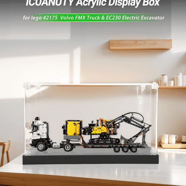 Display case for LEGO Volvo FMX Truck & EC230 Electric Excavator 42175 - ICUANUTY