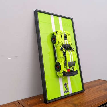 Wall-Mounted Display Frame Compatible with LEGO® Technic™ Ford Mustang Shelby® GT500® 42138