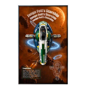 Wall Display Frame for LEGO Star Wars™ Jango Fett's Firespray-Class Starship 75409