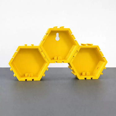 3-Pack Honeycomb Minifigure Display Case for LEGO® Minifigures | Modular Wall & Desktop Showcase