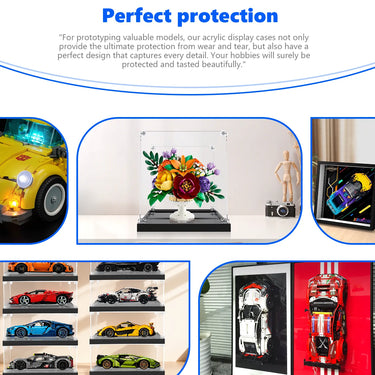 Display case for LEGO The Botanical Collection Flower Arrangement 10345 - ICUANUTY