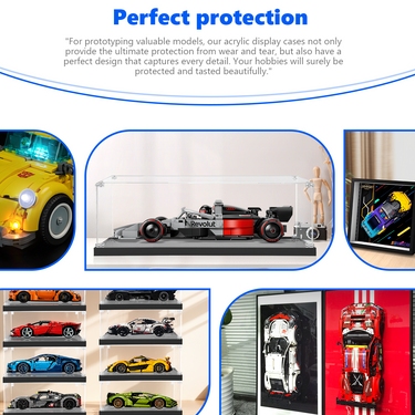 Premium Display Case Compatible with LEGO Speed Champions Audi Revolut F1 Team R26 Race Car 77259