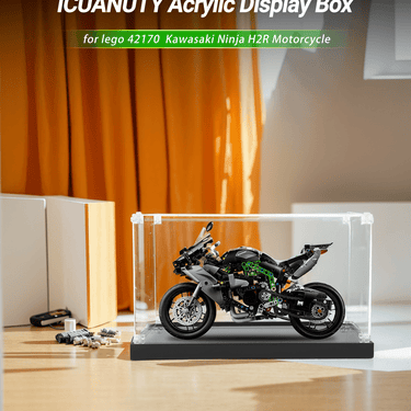 Display case for LEGO Kawasaki Ninja H2R Motorcycle 42170 - ICUANUTY