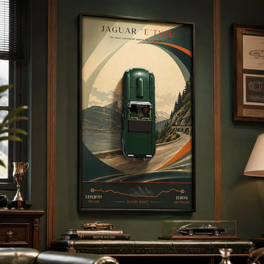 Cadre mural pour LEGO® Icons Jaguar E-Type 11381