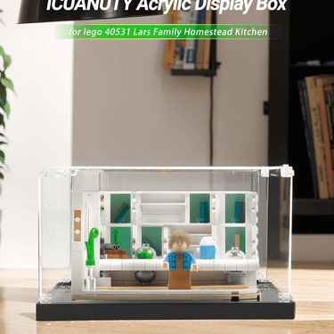 Display case for LEGO Star Wars Lars Family Homestead Kitchen 40531 - ICUANUTY