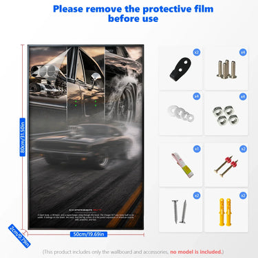 Wall Display Frame for LEGO Technic™ Fast and Furious Dodge Charger R/T Car 42231