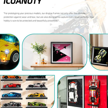 Picture frame for LEGO® Speed Champions 2 Fast 2 Furious Honda S2000 77241 - ICUANUTY