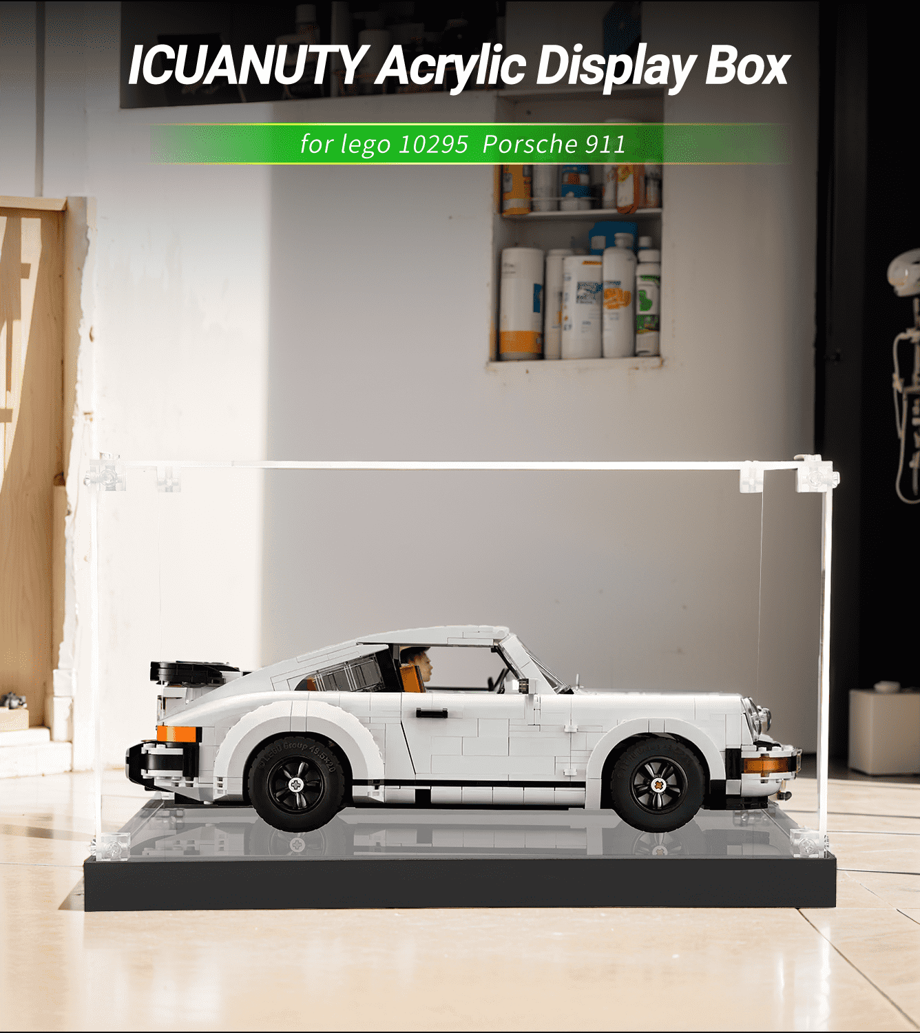 Porsche lego display case shop