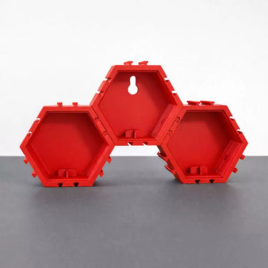3-Pack Honeycomb Minifigure Display Case for LEGO® Minifigures | Modular Wall & Desktop Showcase