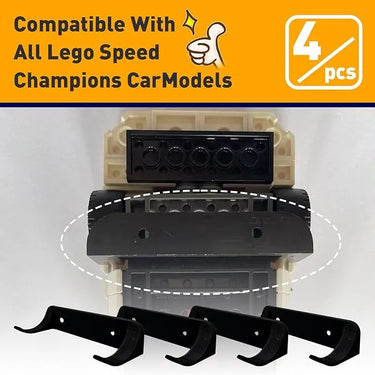 Display wall mount hook suitable LEGO speed Champion series - ICUANUTY