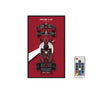 Top-down view of Alfa Romeo ORLEN C42 Formula 1 car LED wall art with remote control on red background