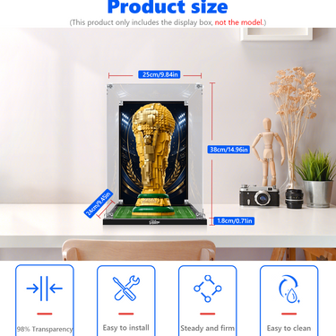 Premium Display Case Compatible wiht LEGO® FIFA World Cup™ Official Trophy 43020 – 2026 Edition