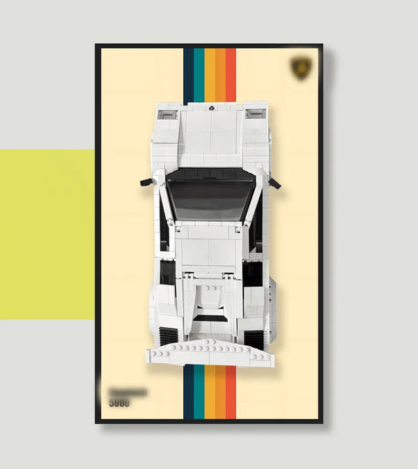 Display Wall Frame for Lego Creator Lamborghini Countach