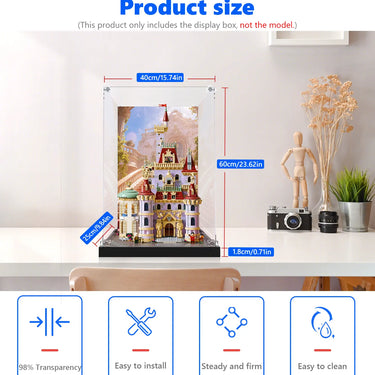 Display case for LEGO® Disney Beauty and the Beast Castle 43263 - ICUANUTY