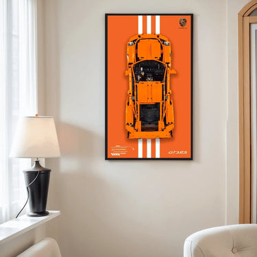 Wall Display Frame for LEGO Technic 42056 CAR Porsche 911 GT3 RS - ICUANUTY