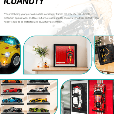 Display Frame for Lego Speed Champions 1970 Ferrari 812 M Toy Car 76914 Sports Red Race Car - ICUANUTY