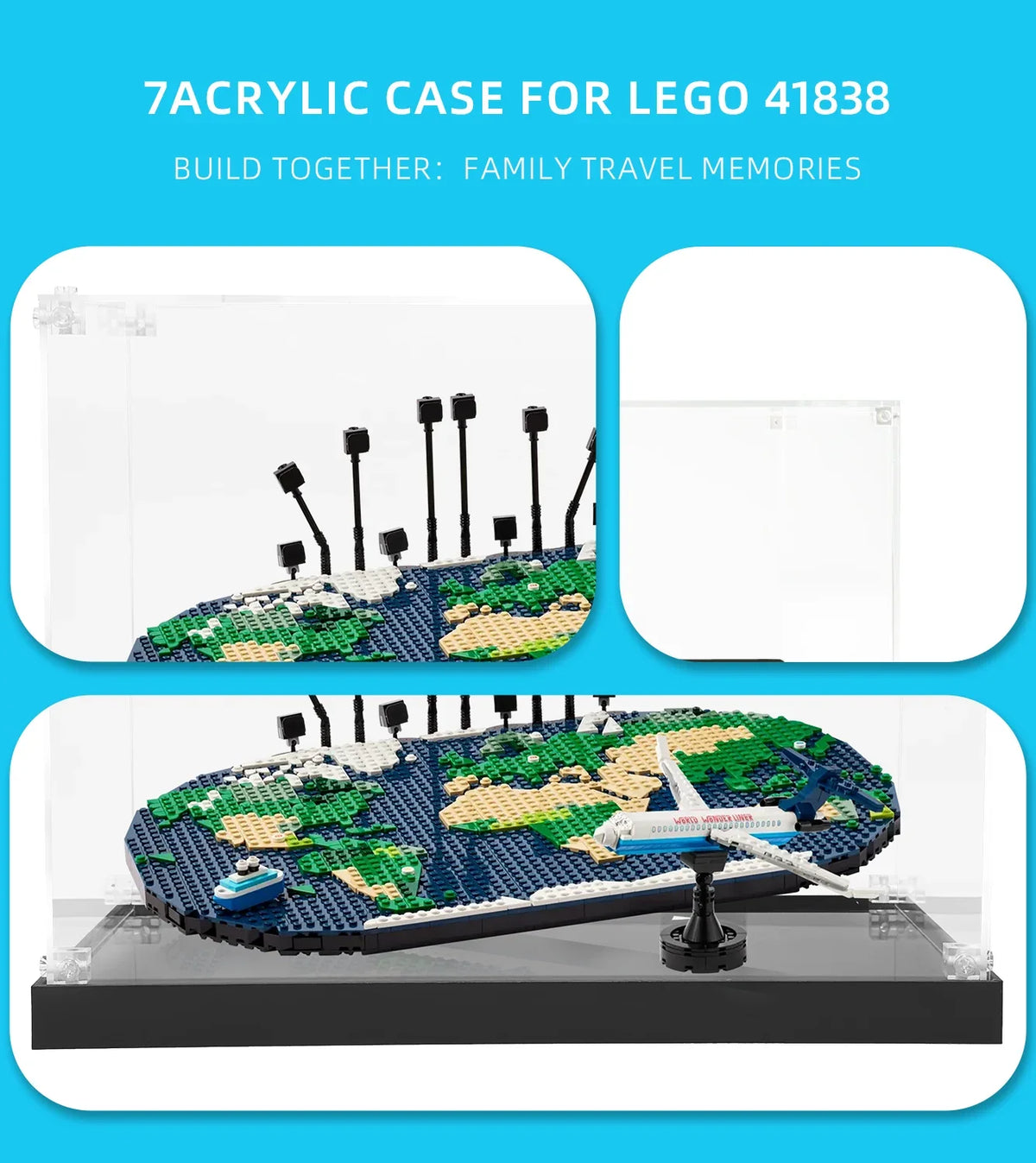 Display Case for Lego Navigation Footprint Map 41838 – ICUANUTY
