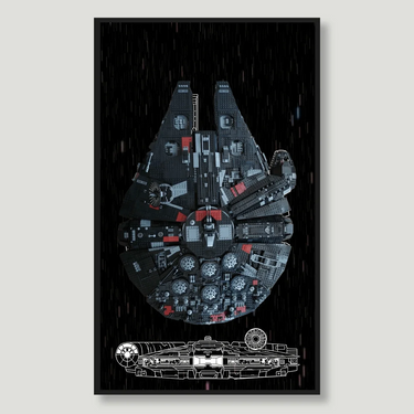 Display Wall Frame for LEGO Star Wars The Dark Falcon 75389 - ICUANUTY