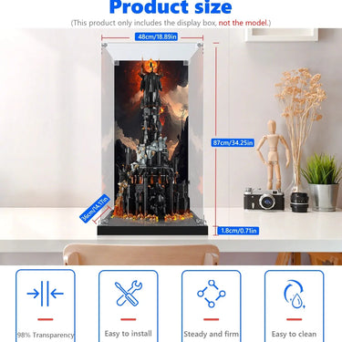Display case for LEGO® Icons The Lord of the Rings: Barad-dûr 10333/The Shire 10354/RIVENDELL™ 10316 - ICUANUTY