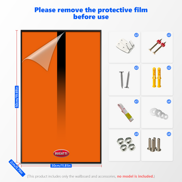 Wall Display Frame Compatible with LEGO® Technic™ Bugatti Chiron Pur Sport 42222