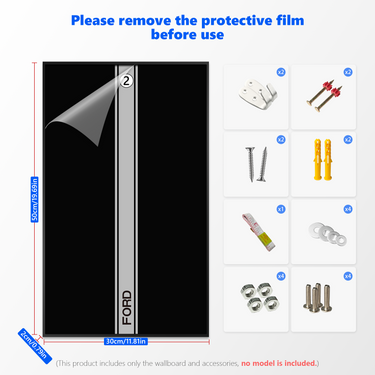 Wall Display Frame Compatible with LEGO® Technic™ 1966 Ford GT40 MKII 42223