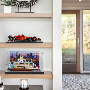 Display case for LEGO® Ideas River Steamboat 21356 - ICUANUTY