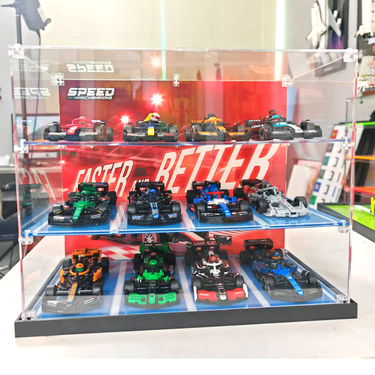 Display Case Compatible with 12 LEGO Speed Champions Cars | 3-Tier Ultimate LEGO Car Display Solution