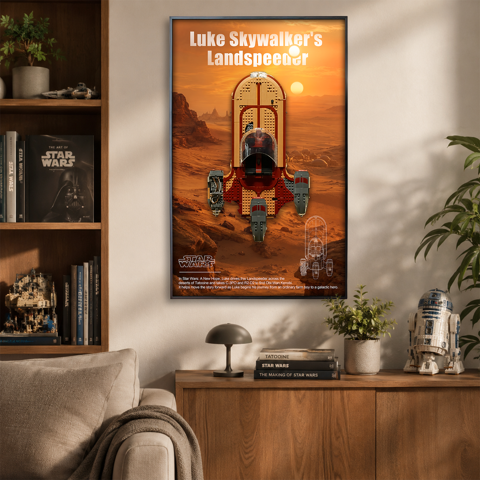 Wall Display Frame for LEGO Star Wars™ Luke Skywalker’s Landspeeder™ 75341