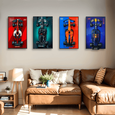 Wall display frame for LEGO Oracle Red Bull Racing RB20 F1 Car 42206 - ICUANUTY