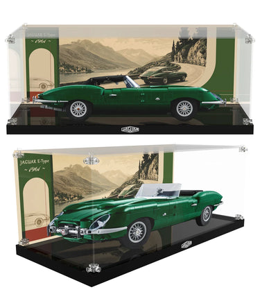 Jaguar E-Type ミニカー ディスプレイケース付 Display case for LEGO® Icons Jaguar E-Type 11381 – ICUANUTY