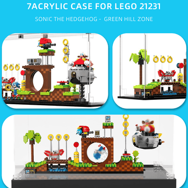 Display case for LEGO Sonic the Hedgehog - Green Hill Zone 21331 - ICUANUTY