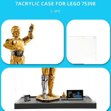 Display Case for LEGO Buildable C3PO 75398 - ICUANUTY