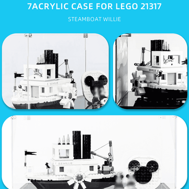 Display Case for Lego ideas Steamboat Willie 21317 - ICUANUTY