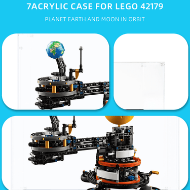 Display case for LEGO Technic Planet Earth and Moon in Orbit 42179 - ICUANUTY