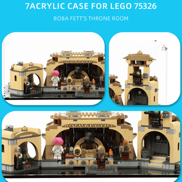 Display Case for Lego Boba Fett's Throne Room 75326 - ICUANUTY