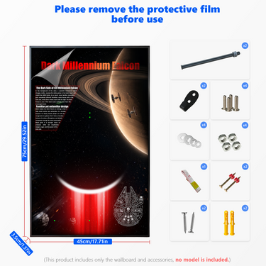 Wall Display Frame for LEGO Star Wars™ The Dark Falcon 75389